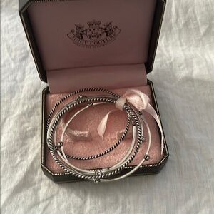 Elegant Silver Bangle Set